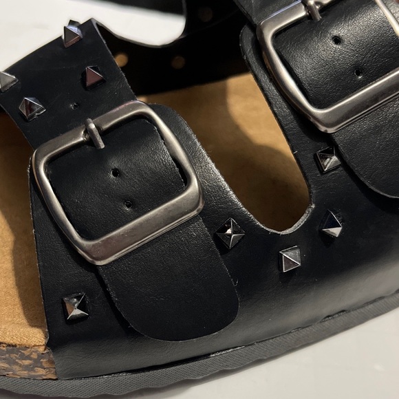 New Olivia Miller Women’s Cork Footbed Flat Slide Sandal /2 Straps Adjustable - Picture 6 of 7